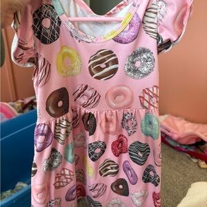 Pink Donut Pattern Dress